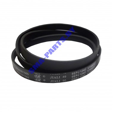 Ремень 1240 J6 EL привода барабана (приводной ремень) для стиральной машины Haier, Candy 0020301565