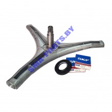 Крестовина барабана + комплект подшипников SKF для стиральной машины LG (Элджи) MHW34308907 + 6205 SKF + 6206 SKF + 37x66x9.5/12 (со смазкой)