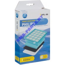 HPL-86 Набор фильтров для пылесоса Philips NEOLUX (4 фильтра), Hepa, FC8058/01