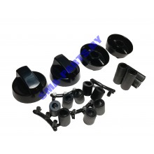 Ручки регулировки мощности (режимов) 4 шт. универсальные с переходниками для плит и духовых шкафов 390002   