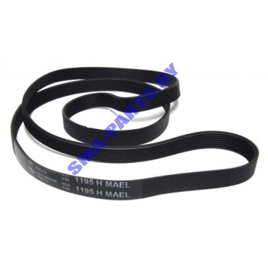 Ремень 1195 H8 EL для стиральной машины Indesit, Whirpool C00082318 / 482000022710