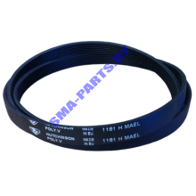 Ремень 1181 H7 привода барабана (приводной ремень) для стиральной машины Indesit (Индезит), Ariston (Аристон) C00059721 / 482000027084